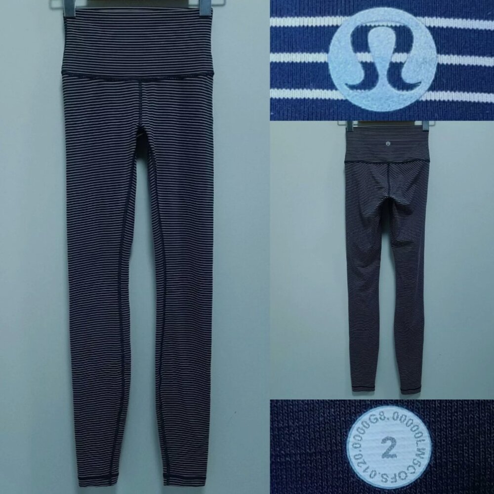 Lululemon Wunder Under Tight 2 XXS High-Rise Leggings Hype Stripe Luxtreme